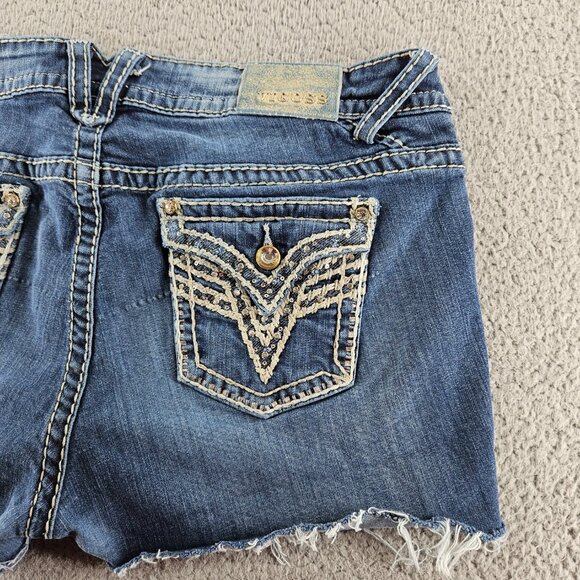 Vigoss Shorts Womens 20 (38x2) Blue Denim Cut Offs Jorts Embroidered - Picture 16 of 16